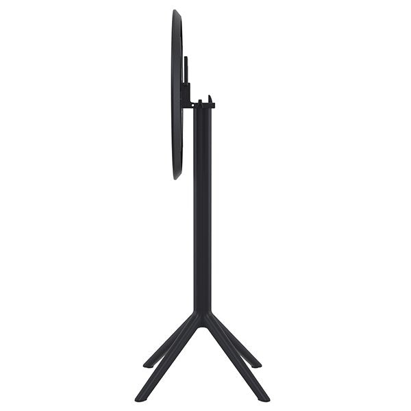 Siesta Sky 60cm Commercial Grade Indoor Outdoor Round Folding Bar Table - Black