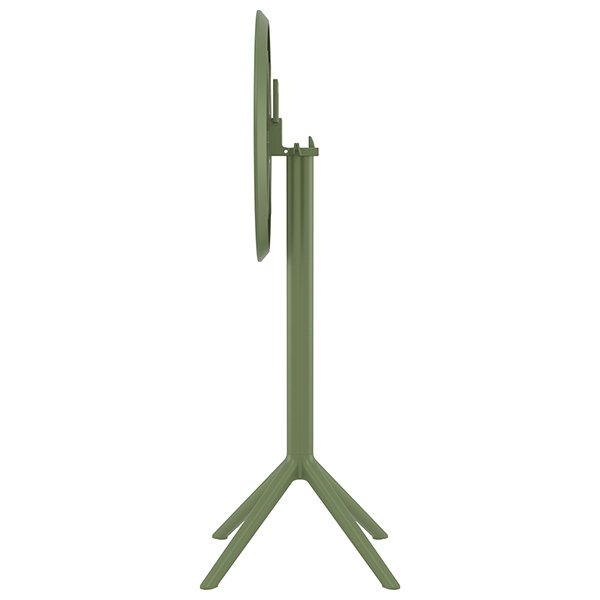 Siesta Sky 60cm Commercial Grade Indoor Outdoor Round Folding Bar Table - Olive Green