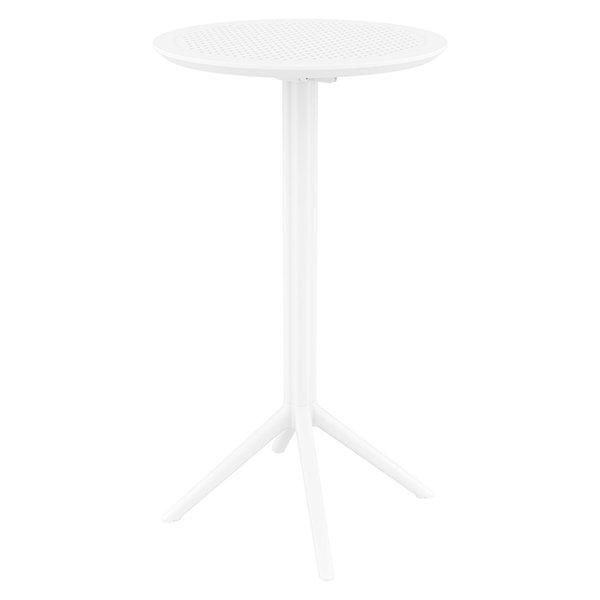 Siesta Sky 60cm Commercial Grade Indoor Outdoor Round Folding Bar Table - White