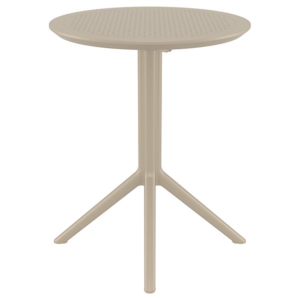 Siesta Sky Commercial Grade 60cm Indoor Outdoor Round Folding Dining Table - Taupe