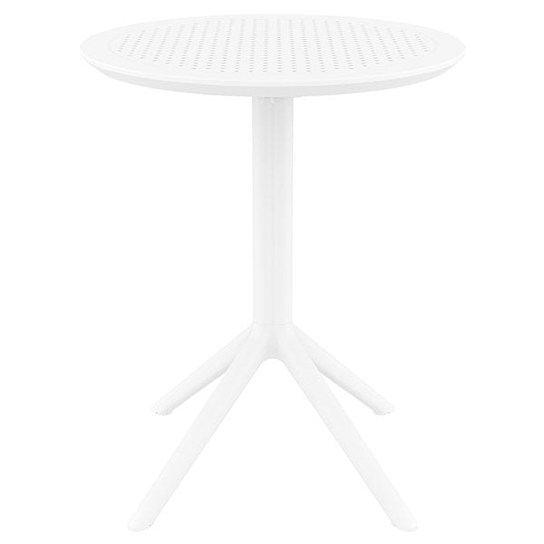 Siesta Sky Commercial Grade 60cm Indoor Outdoor Round Folding Dining Table - White