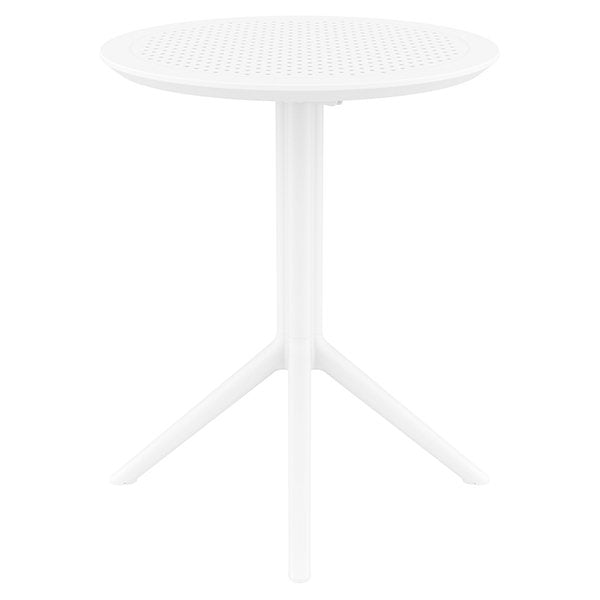 Siesta Sky Commercial Grade 60cm Indoor Outdoor Round Folding Dining Table - White