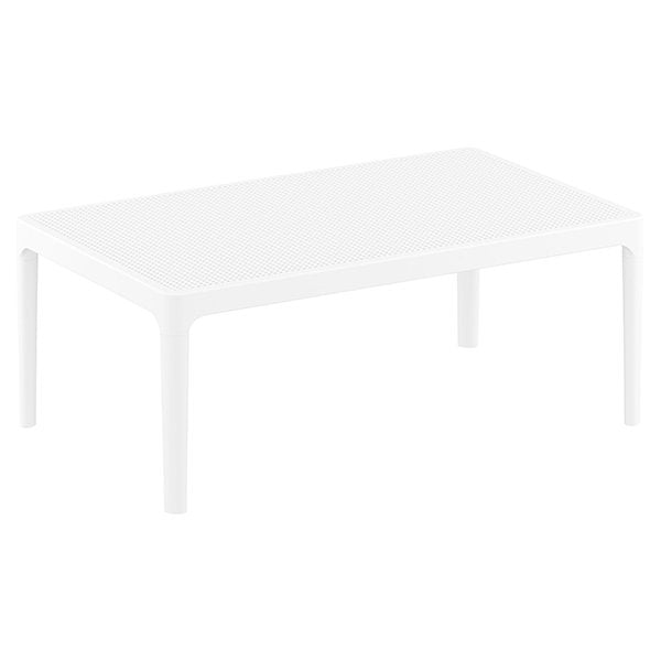 Siesta Sky Commercial Grade Indoor Outdoor Coffee Table 100cm - White