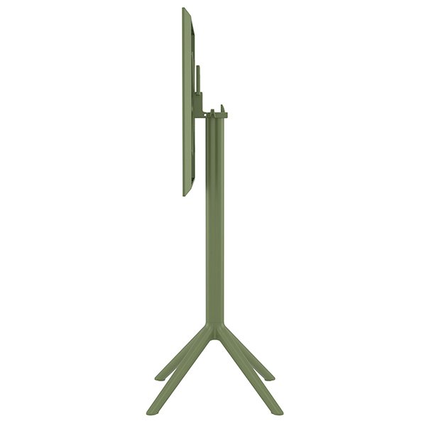 Siesta Sky Commercial Grade Indoor Outdoor Square Folding Bar Table 60cm - Olive Green