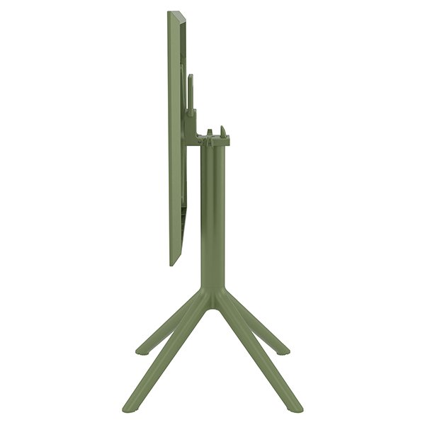 Siesta Sky Commercial Grade Indoor Outdoor Square Folding Dining Table 60cm - Olive Green