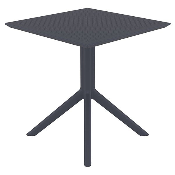 Siesta Sky Commercial Grade Indoor Outdoor Square Dining Table 70cm - Anthracite