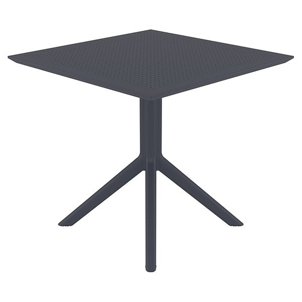 Siesta Sky Commercial Grade Indoor Outdoor Square Dining Table 80cm - Anthracite