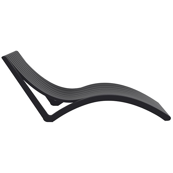 Siesta Slim Commercial Grade Sun Lounger - Black