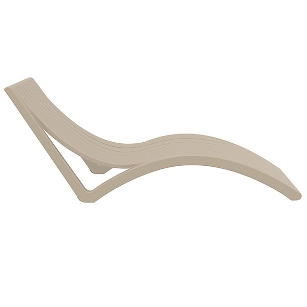 Siesta Slim Commercial Grade Sun Lounger - Taupe