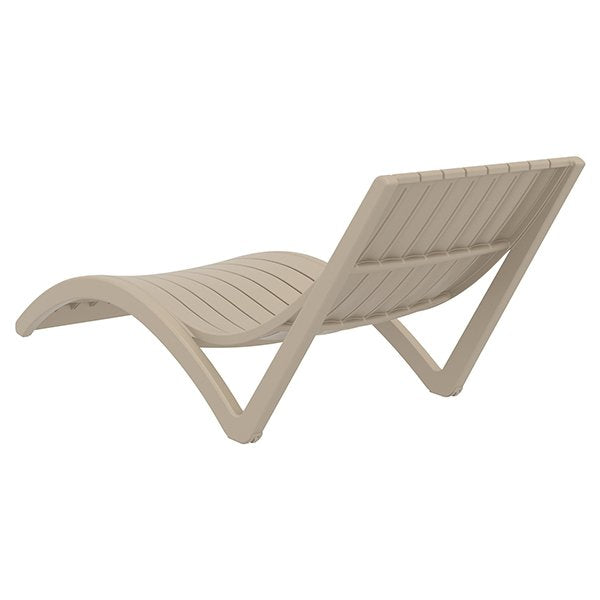 Siesta Slim Commercial Grade Sun Lounger - Taupe