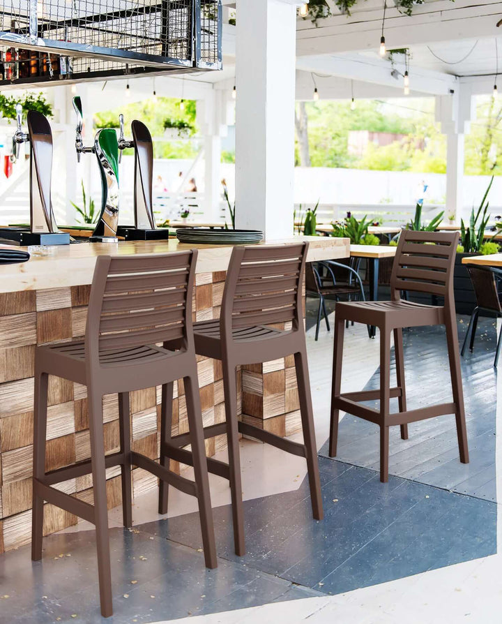 Siesta Ares Commercial Grade Indoor Outdoor Bar Stool - Chocolate