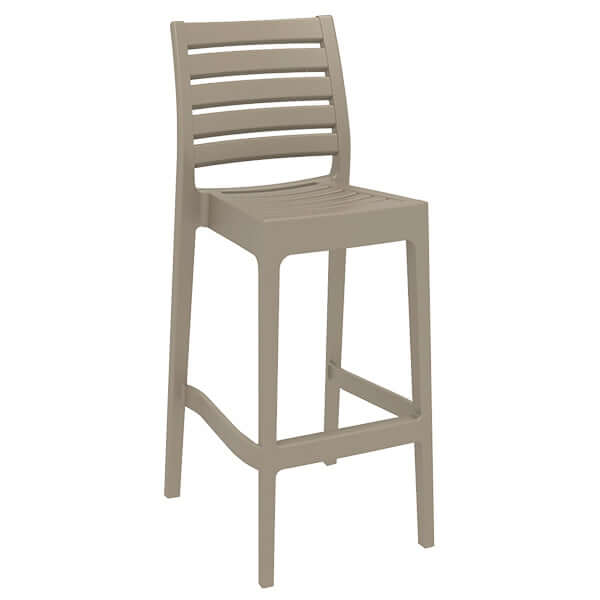 Siesta Ares Commercial Grade Indoor Outdoor Bar Stool - Taupe