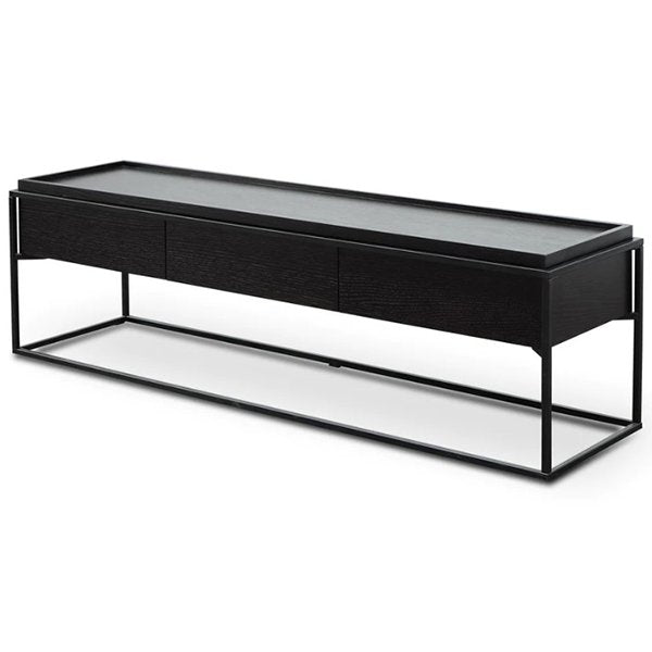 Silva 150cm Wooden TV Entertainment Unit - Full Black