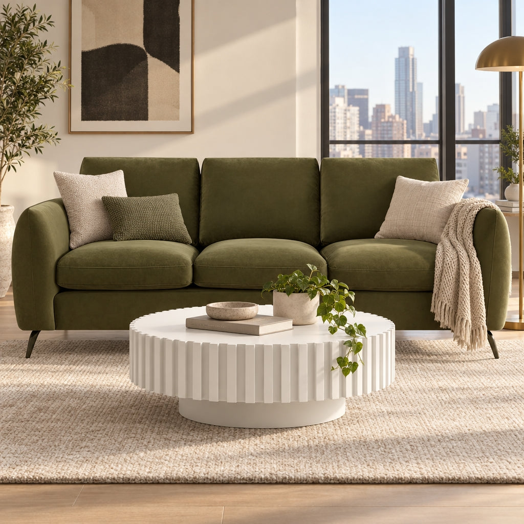 Singleton 3 Seater Sofa - Moss