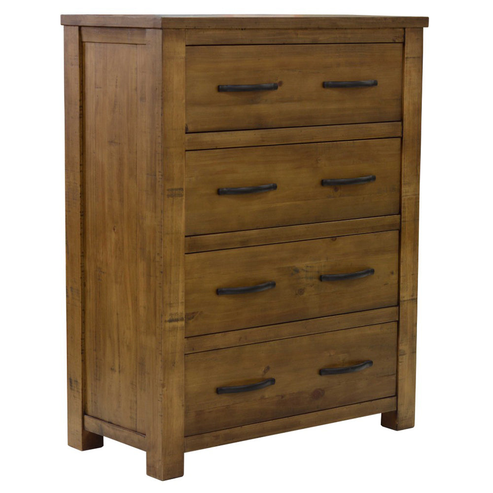 Sneedville Solid Timber 4 Drawer Tallboy