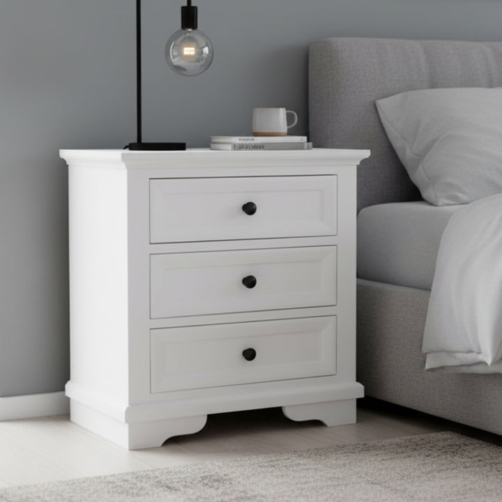 Snowden White Timber Bedside