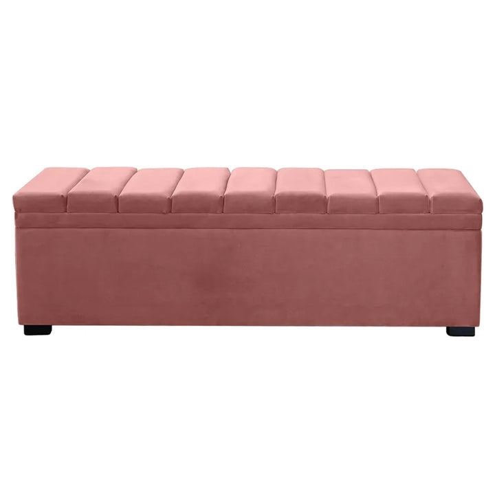 Soho Storage Bench Ottoman - Dusty Rose Velvet