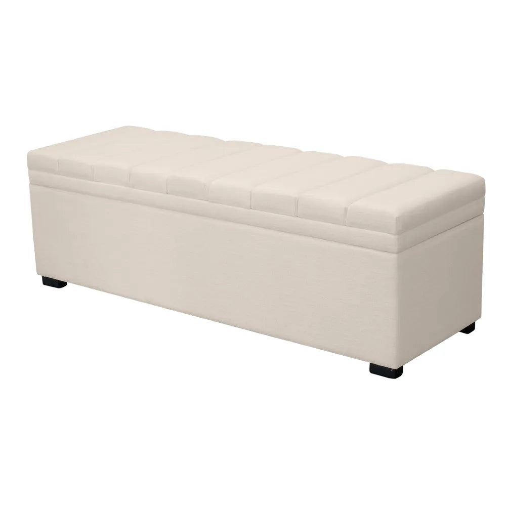 Soho Storage Bench Ottoman - Ivory