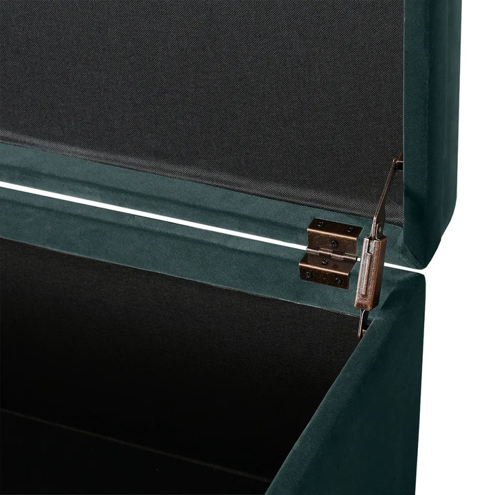 Soho Storage Bench Ottoman - Teal Velvet