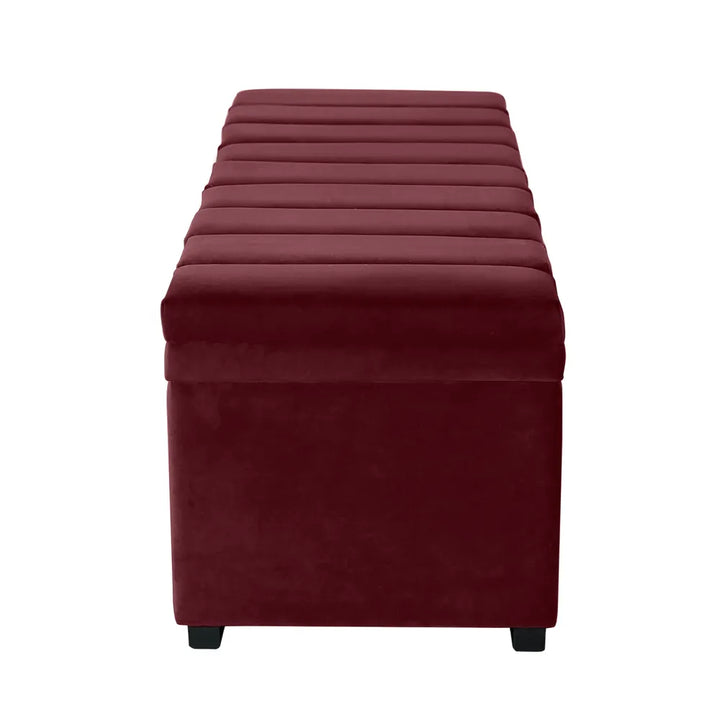 Soho Storage Bench Ottoman - Wine