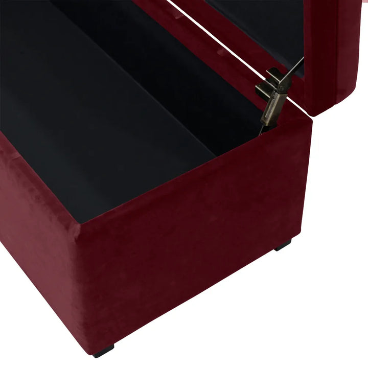Soho Storage Bench Ottoman - Wine