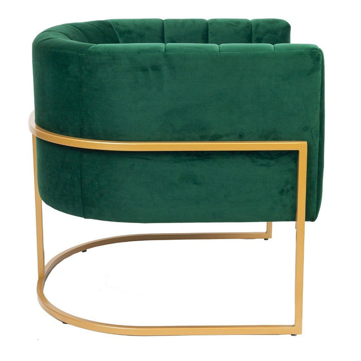 Solana Velvet Armchair - Green