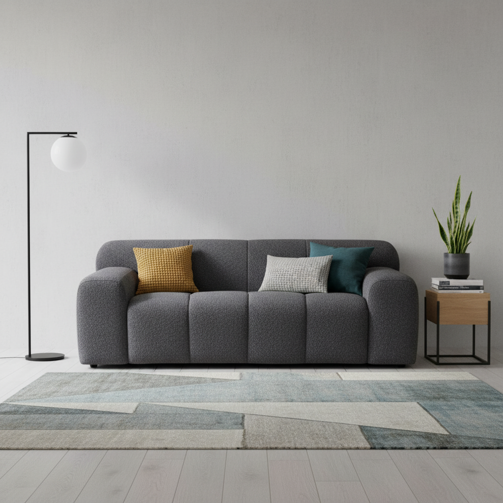 Soma 2 Seater Fabric Sofa - Anthracite