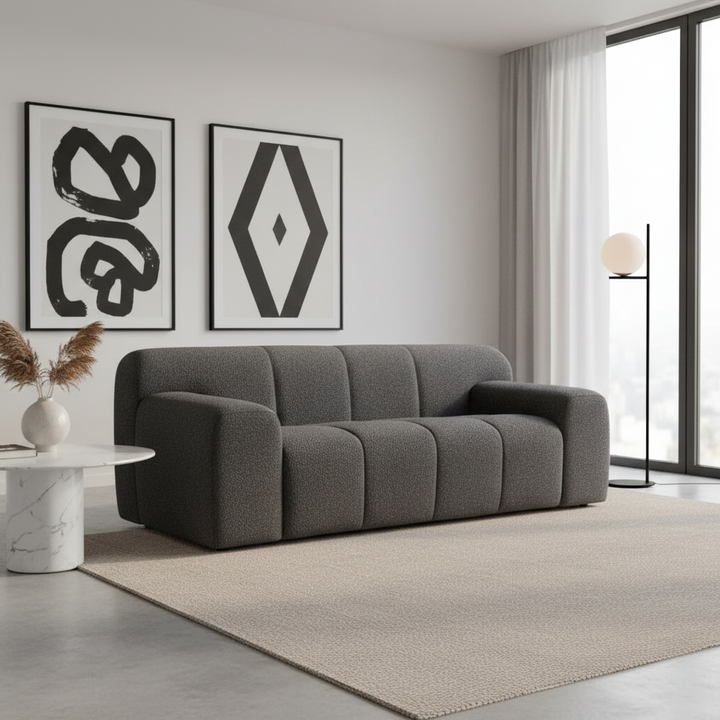 Soma 2 Seater Fabric Sofa - Anthracite