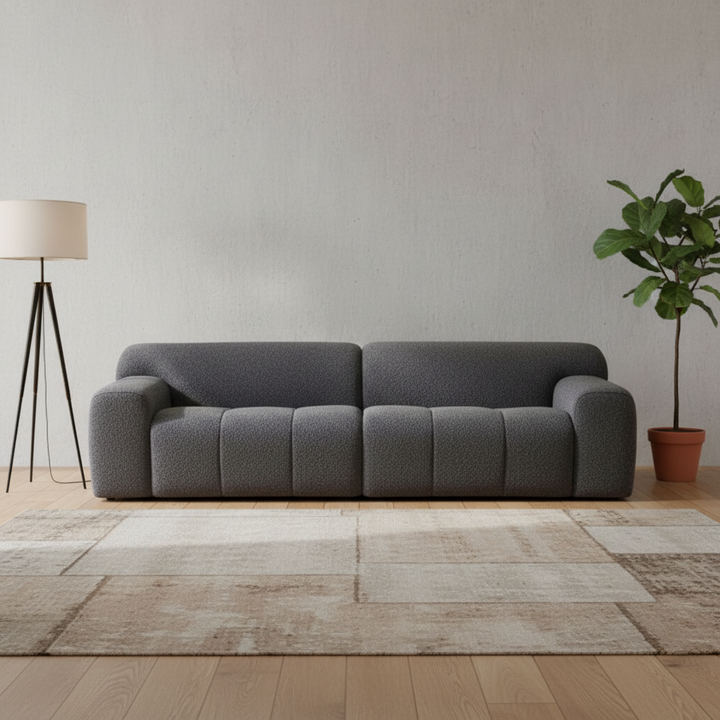 Soma 3 Seater Fabric Sofa - Anthracite