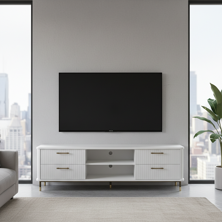 Sophia Entertainment Unit - White