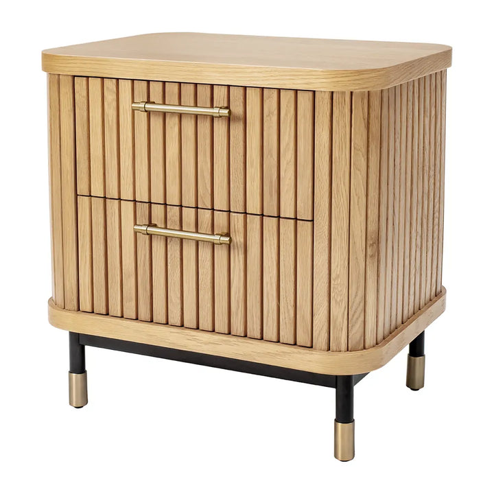 Sophia Oak Bedside Table - Natural