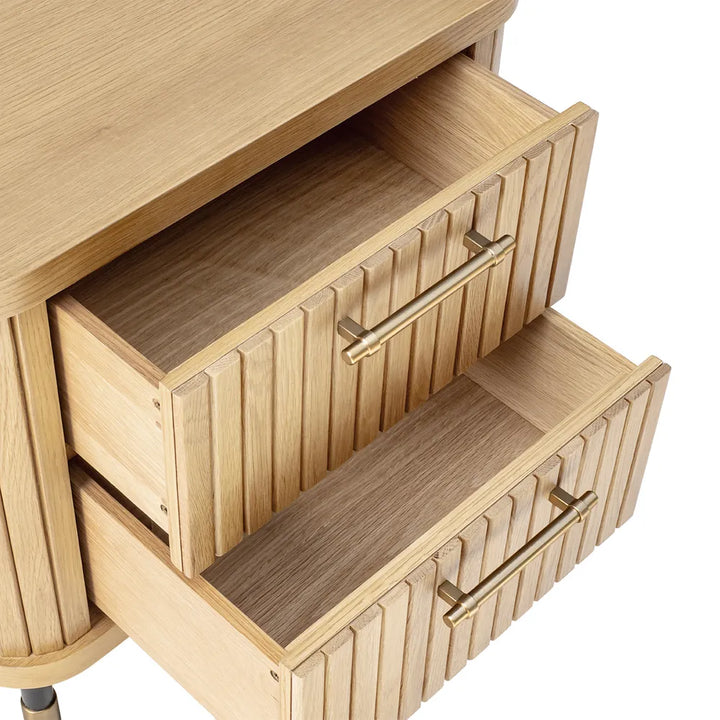 Sophia Oak Bedside Table - Natural