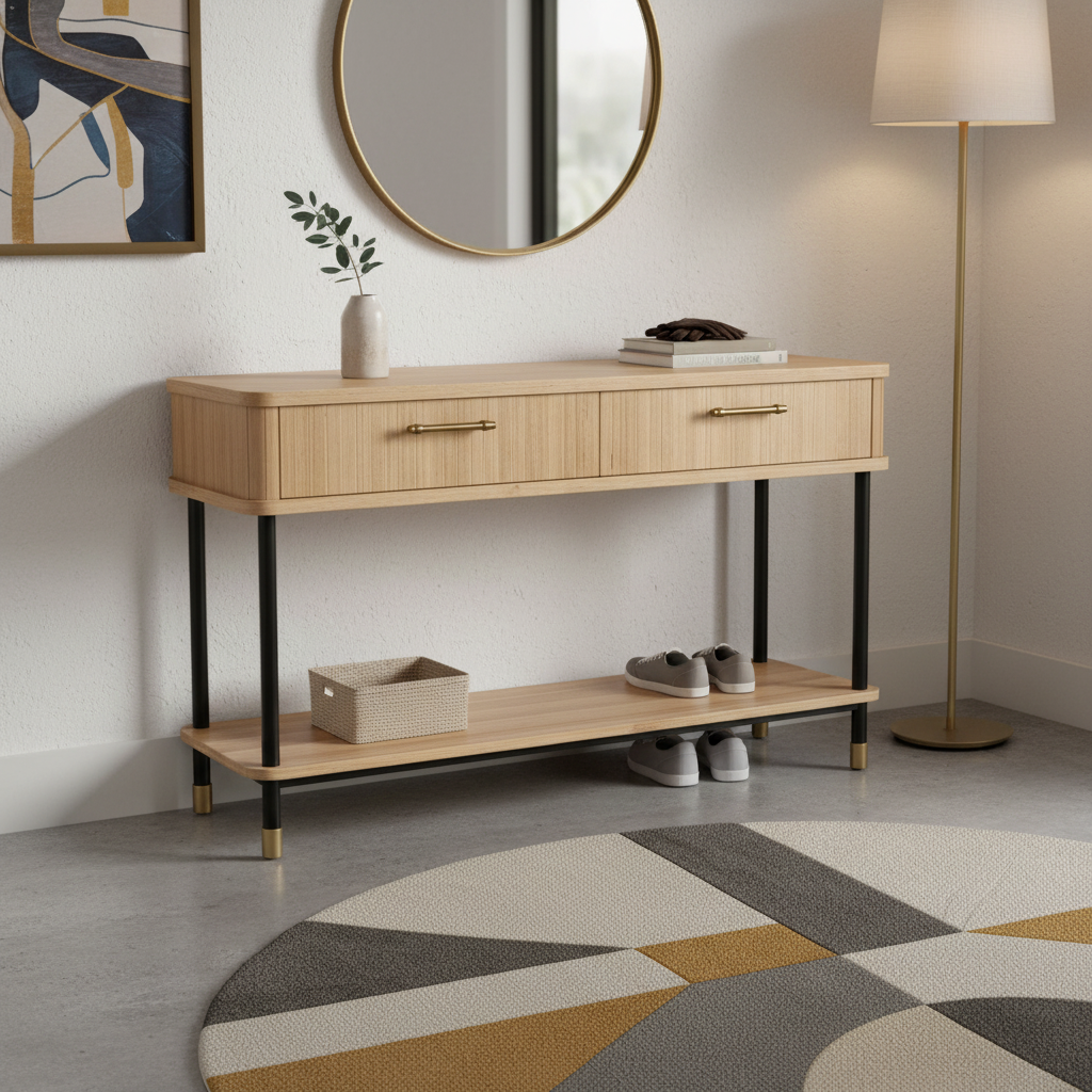 Sophia Oak Console Table - Natural