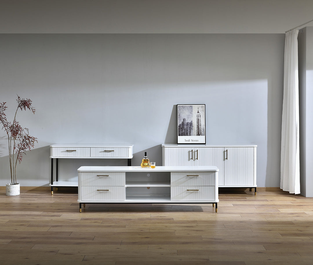 Sophia Entertainment Unit - White