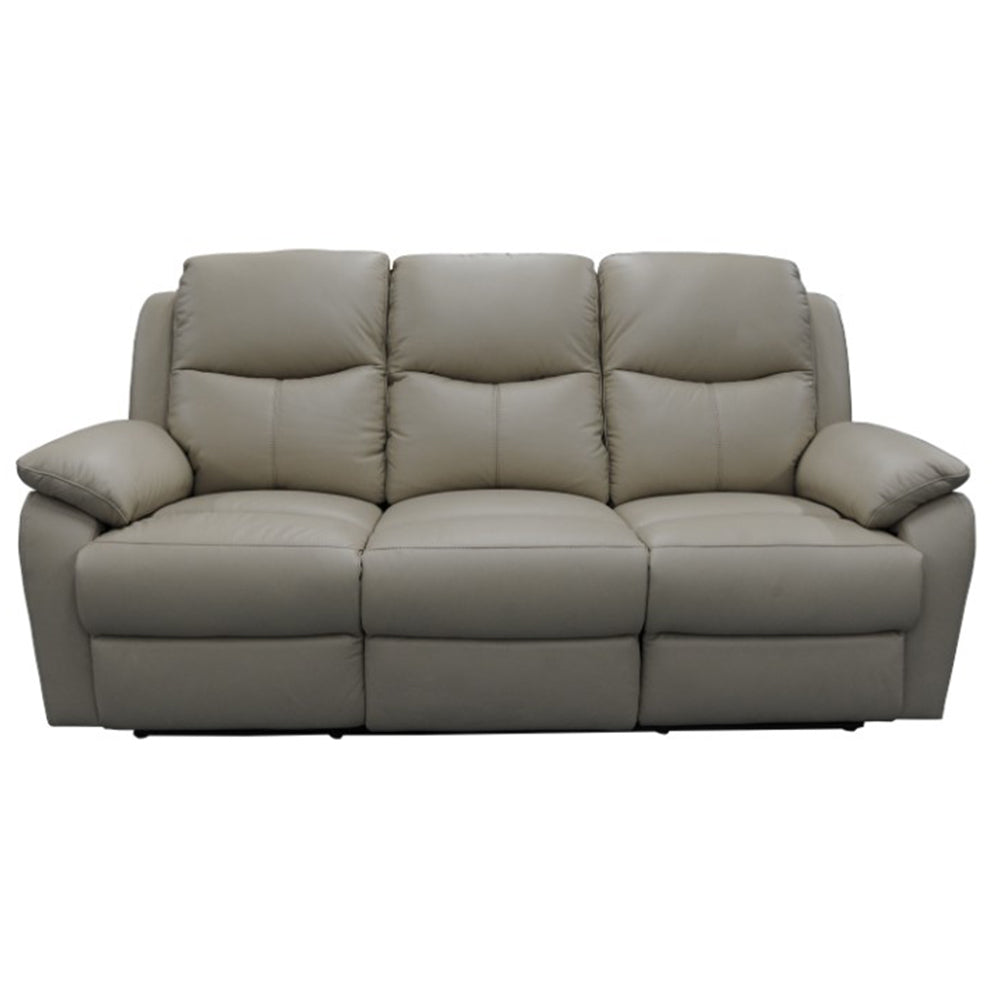 Stratford 3 Seater Leather Recliner Sofa - Taupe
