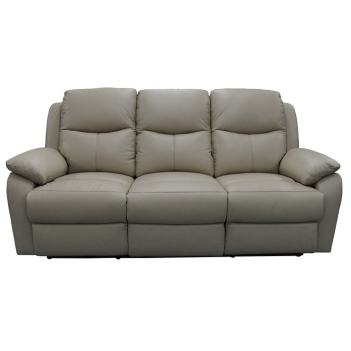 Stratford 3 Seater Leather Recliner Sofa - Taupe