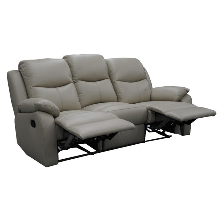 Stratford 3 Seater Leather Recliner Sofa - Taupe