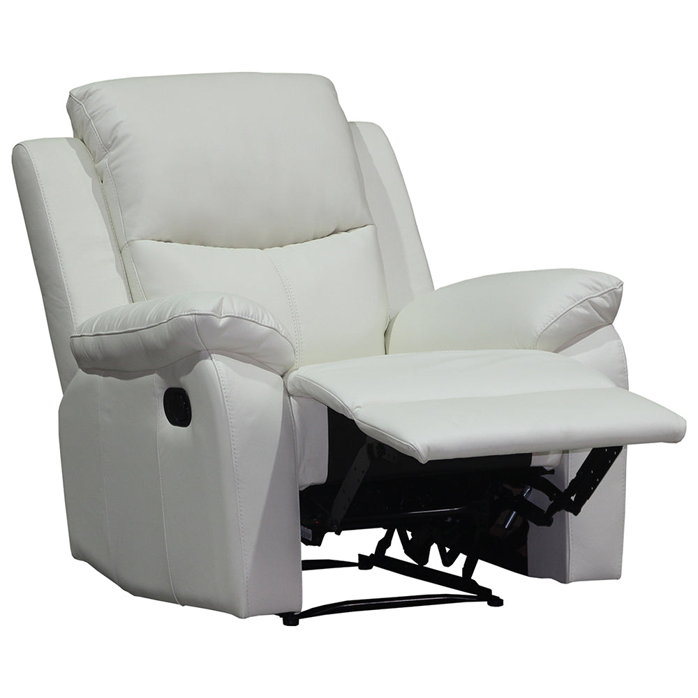 Stratford Leather Recliner Armchair - Off White