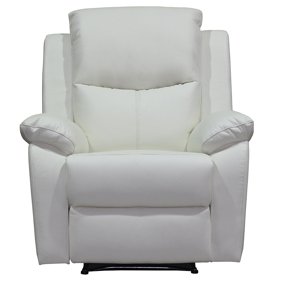 Stratford Leather Recliner Armchair - Off White