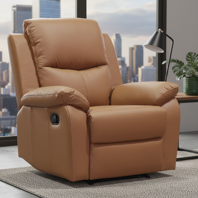 Stratford Leather Recliner Armchair - Tan