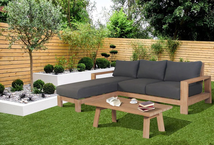 Kuhl 3 Seater with Chaise Eucalyptus Timber Outdoor Corner Sofa