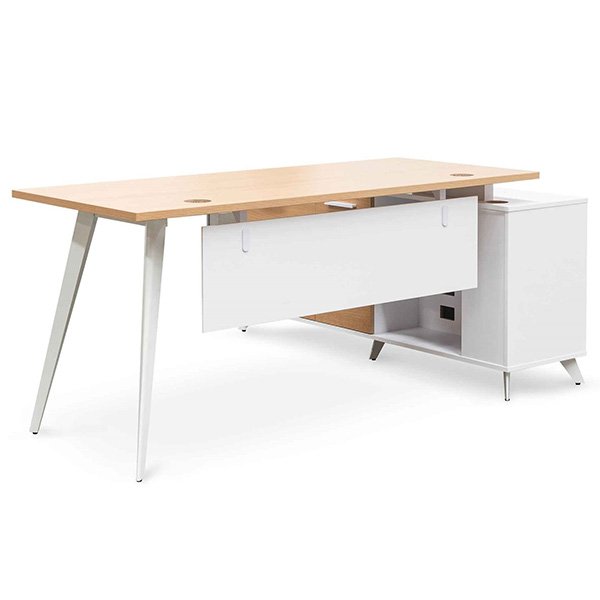 Stylus 160cm Left Return Executive Office Desk - Natural