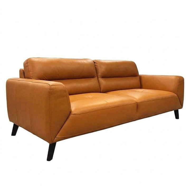 Sussex 3 Seater Leather Sofa - Orange