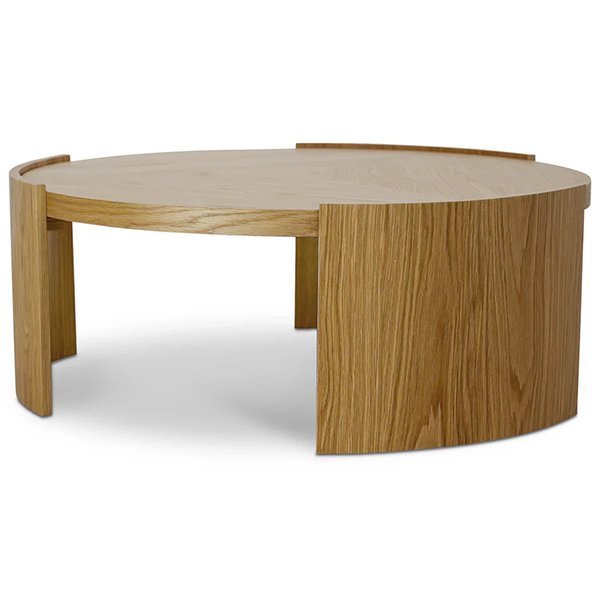 Tamera 100cm Wooden Round Coffee Table - Natural