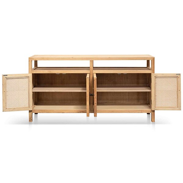 Tapia 1.6m Sideboard Unit - Natural with Rattan Doors