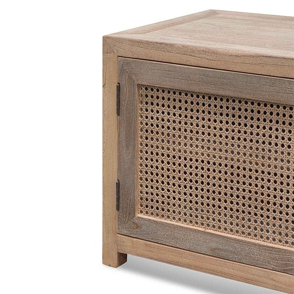 Tapia 2m TV Entertainment Unit - Natural with Rattan Doors