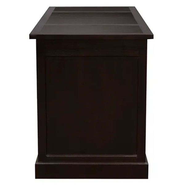 Tasmania Mahogany Timber 160cm Writing Desk with Leatherette Top - Chocolate