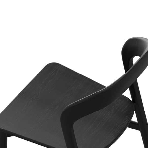 Tempo Solid Timber Dining Chair - Black