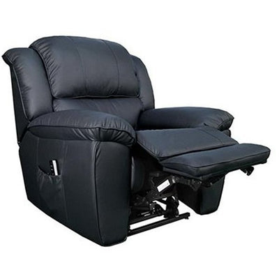 Texas Dual Motor 180KG Recliner Lift Chair - Black Leather