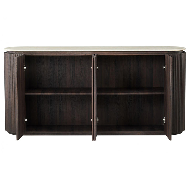 Theia Travertine-Look Buffet